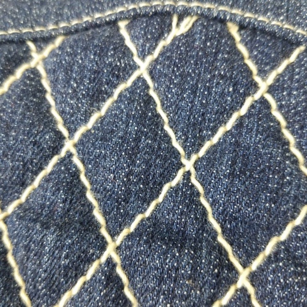 Vera Bradley Quilted Blue Denim Shoulder Bag - Picture 8 of 8